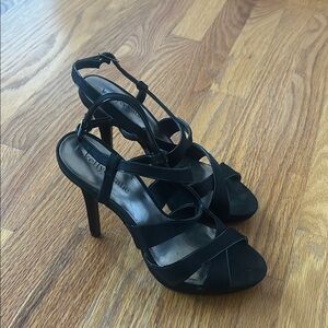 Kelly & Katie Black Strappy Heels